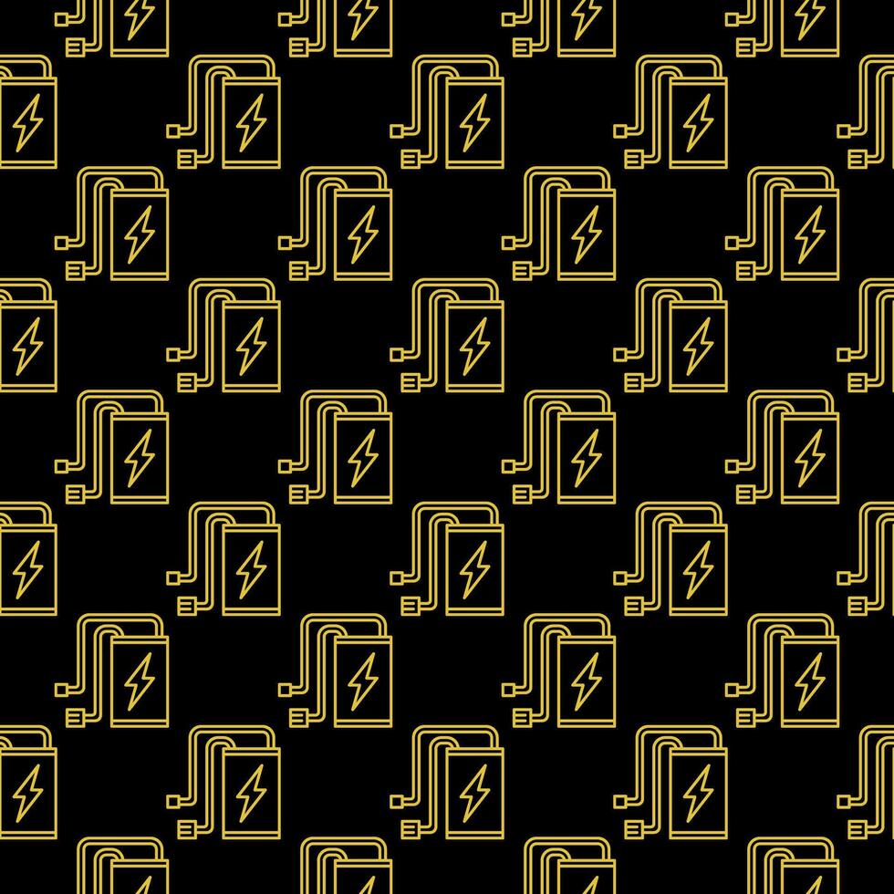 RC Drone Battery vector concept line dark seamless pattern
