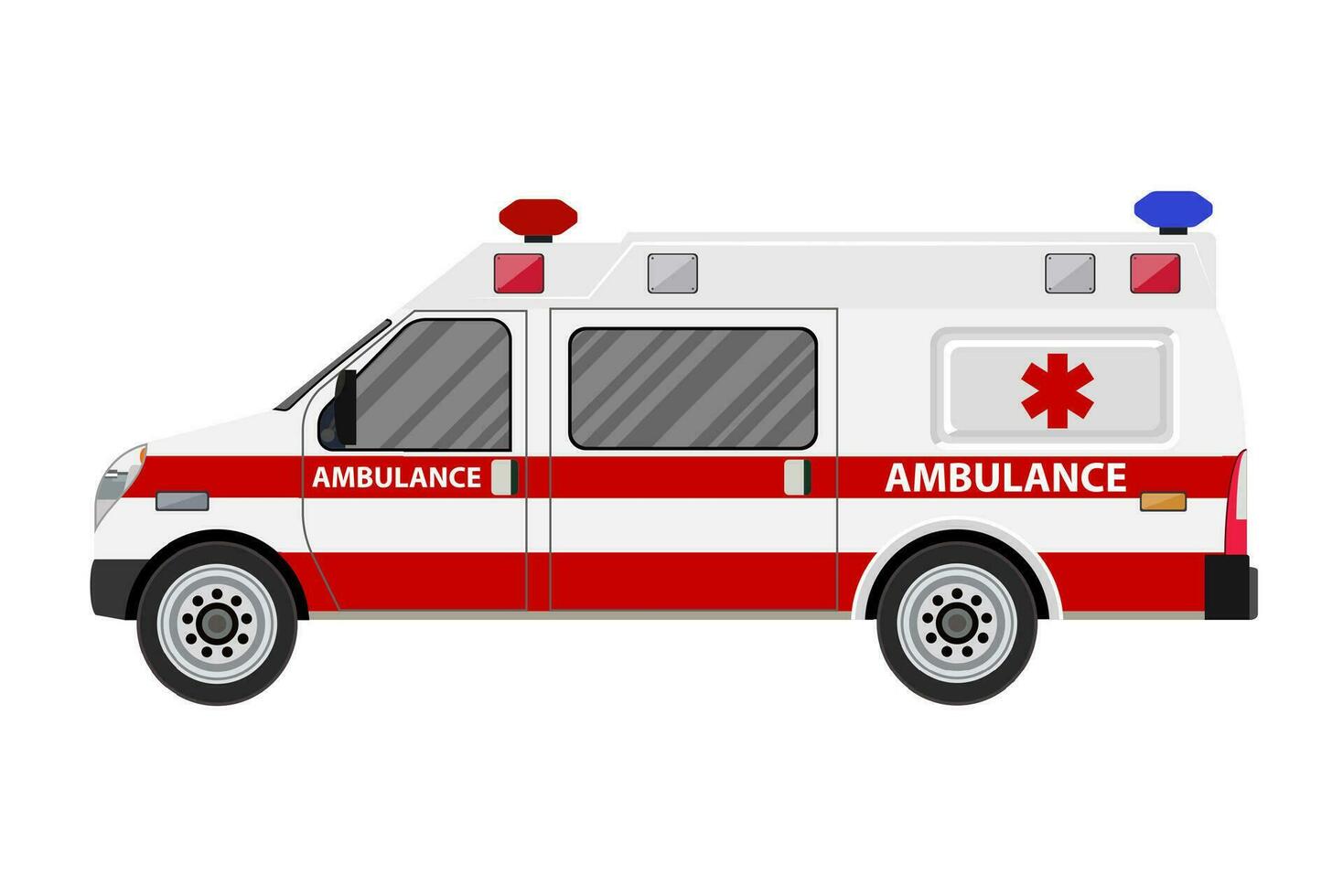 Ambulance car. Emergency vehicle. vector