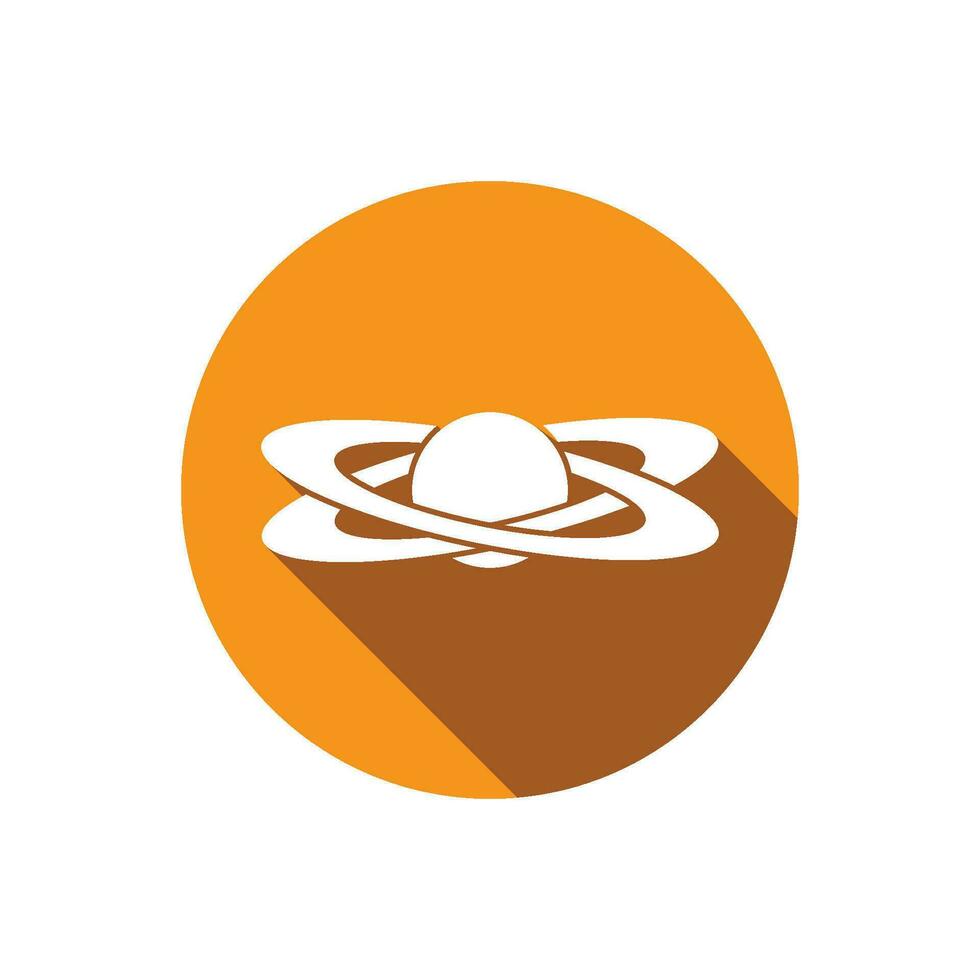 ringed planet icon vector