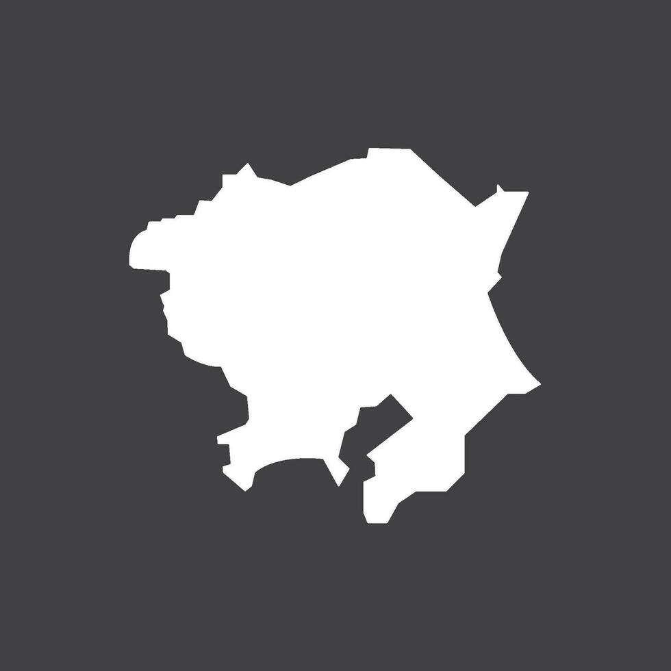 Japón mapa icono vector