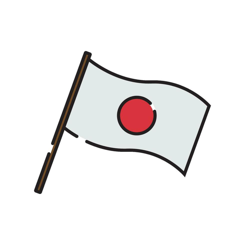 japonés bandera icono vector