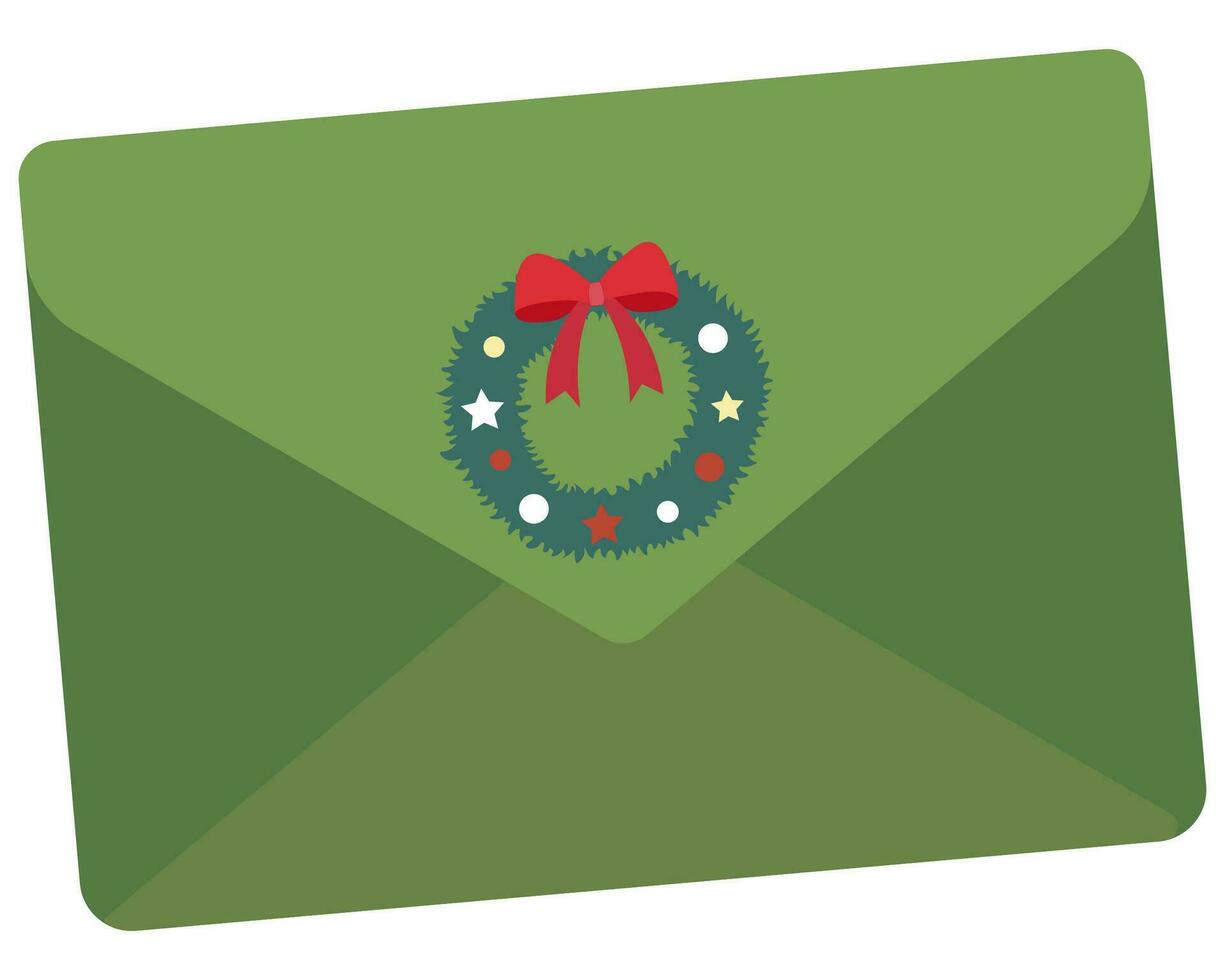 Christmas envelope icon isolated on white background. vector