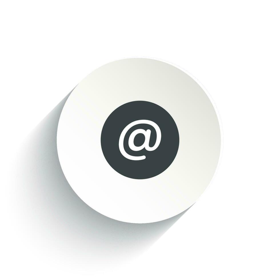 An icon at with the circle background plus the shadow behind of it. vector