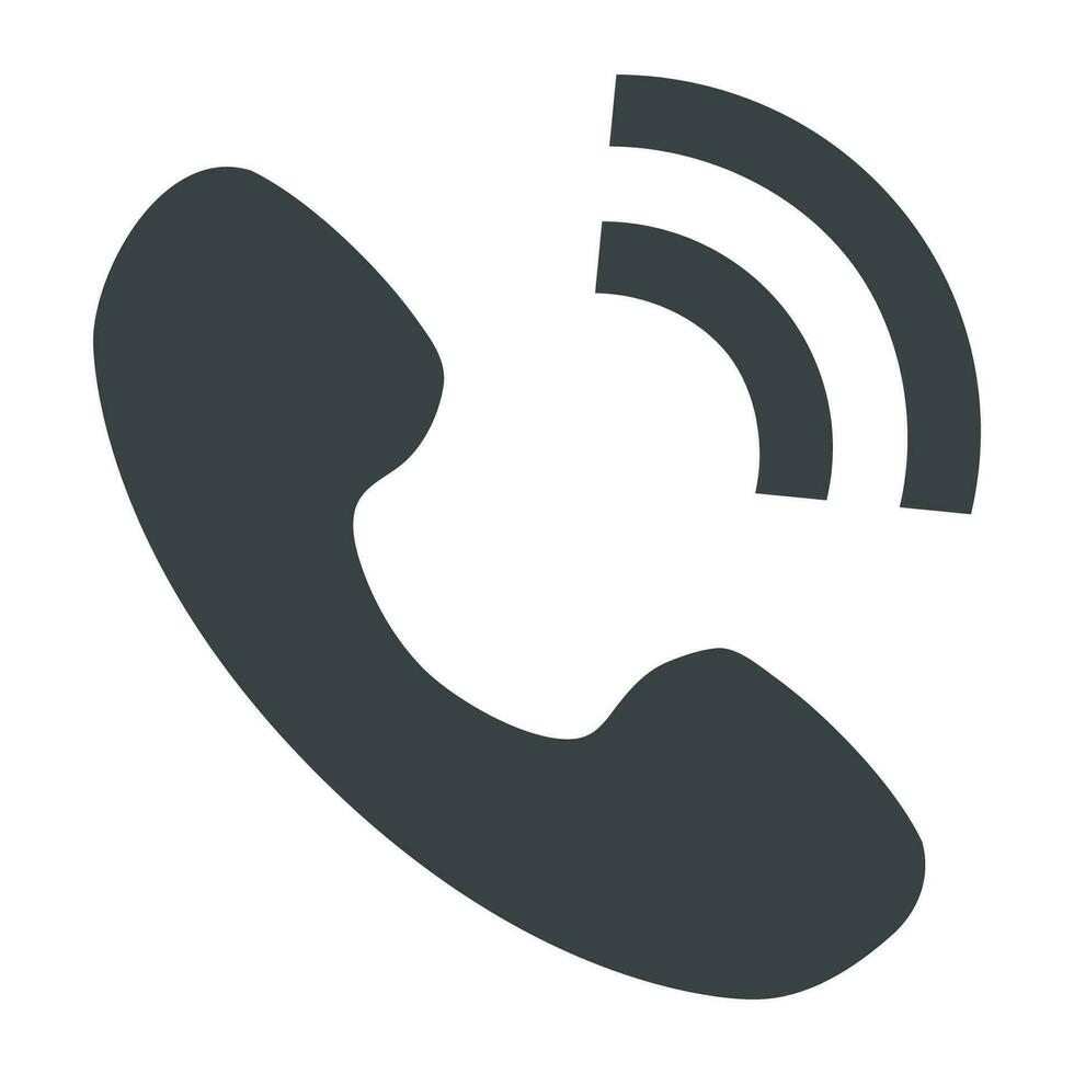 teléfono icono en plano estilo aislado en blanco antecedentes. vector