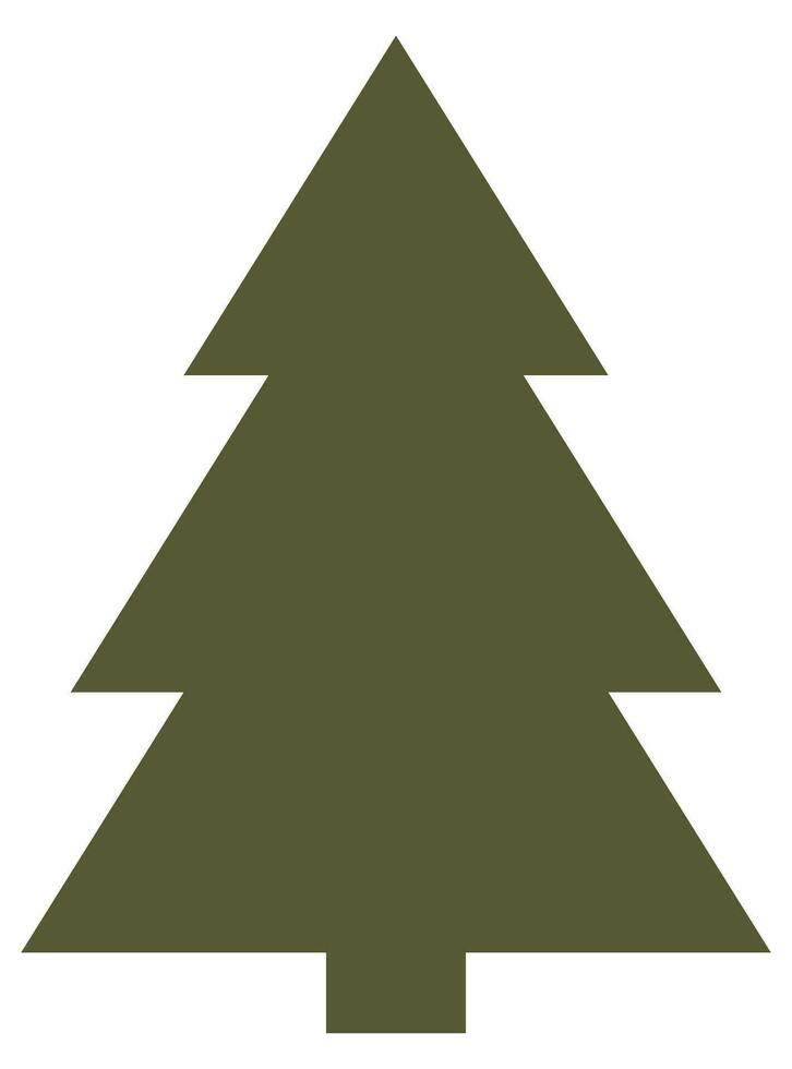 Christmas tree flat icon isolated on white background. vector
