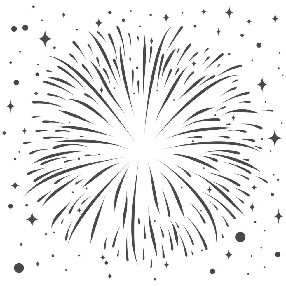 firework icon isolated on white background. vector