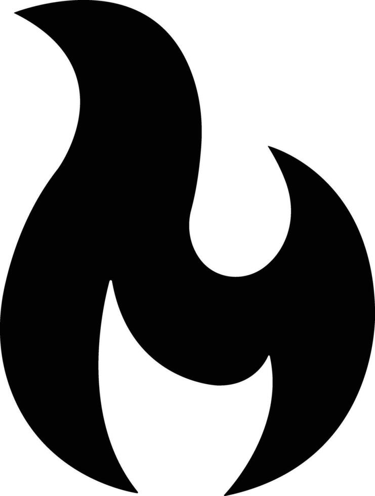 Fire icon in flat style. Fire flame symbol isolated on Bonfire silhouette logotype. Emergency Related Contains such Automated external defibrillator, Siren vector apps website