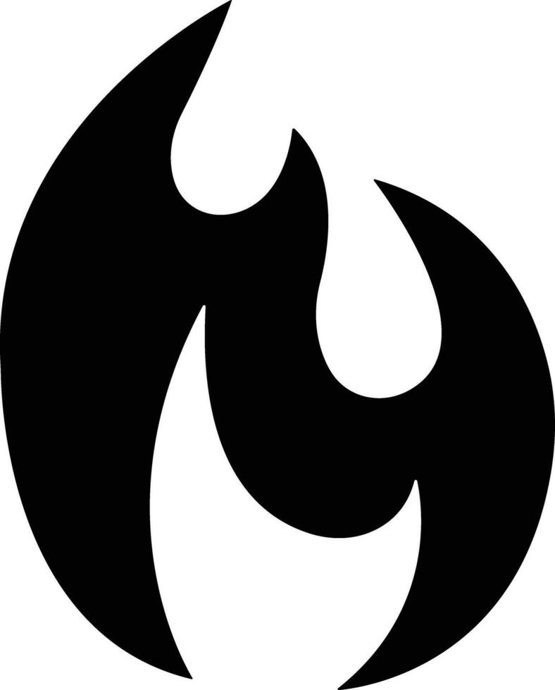 Fire icon in flat style. Fire flame symbol isolated on Bonfire silhouette logotype. Emergency Related Contains such Automated external defibrillator, Siren vector apps website