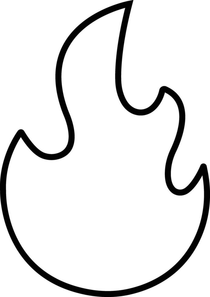 Fire icon in line style. Fire flame symbol isolated on Bonfire silhouette logotype. Emergency Related Contains such Automated external defibrillator, Siren vector apps website