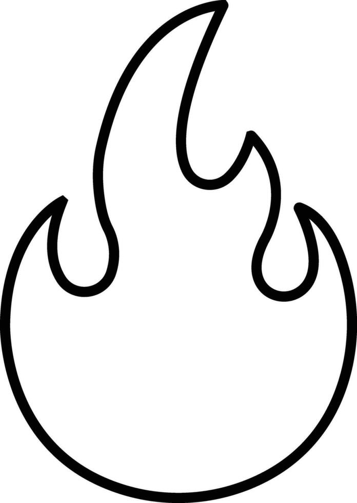 Fire icon in line style. Fire flame symbol isolated on Bonfire silhouette logotype. Emergency Related Contains such Automated external defibrillator, Siren vector apps website