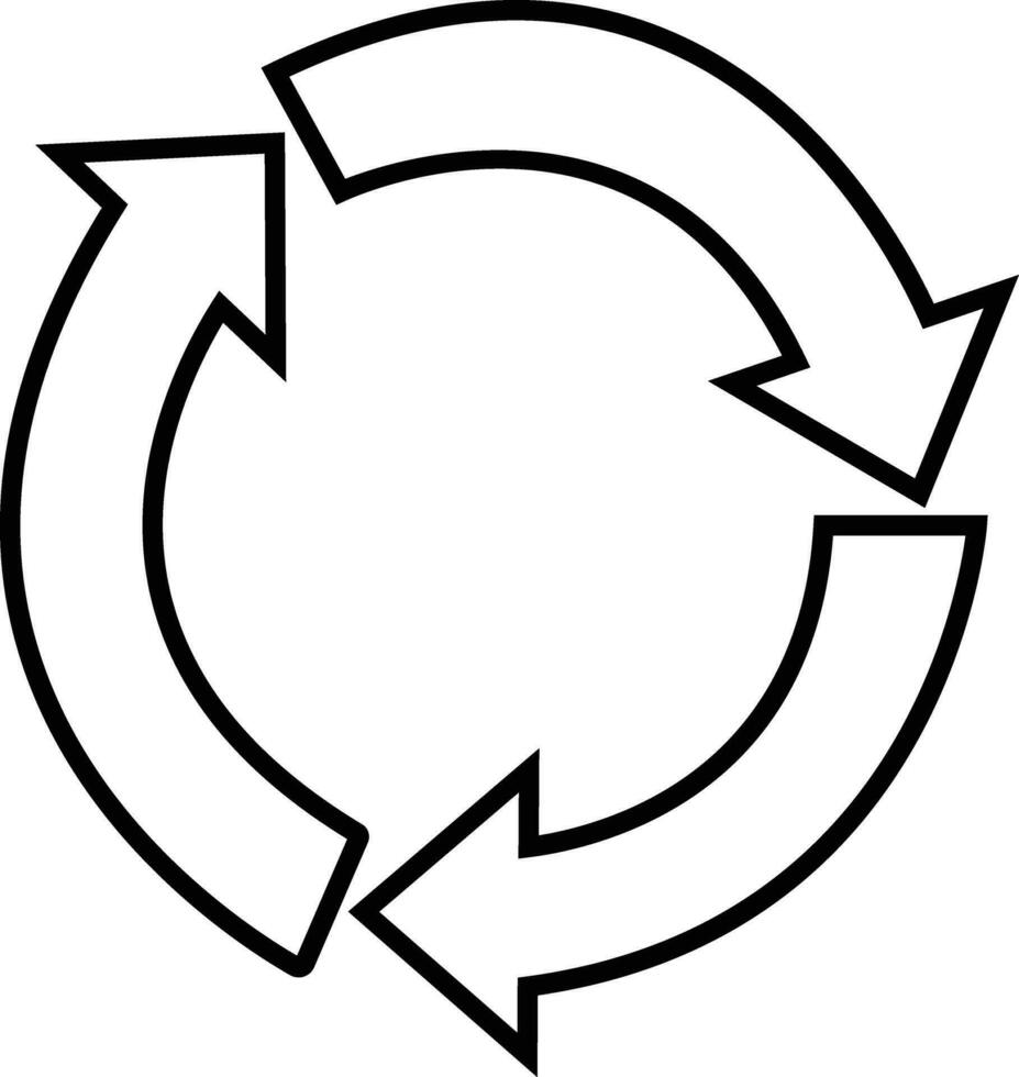 recycle symbol in line style icons with frame. Isolated on cardboard boxes or packaging of goods such as warning signs logotype vector for apps and website