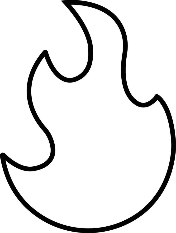 Fire icon in line style. Fire flame symbol isolated on Bonfire silhouette logotype. Emergency Related Contains such Automated external defibrillator, Siren vector apps website