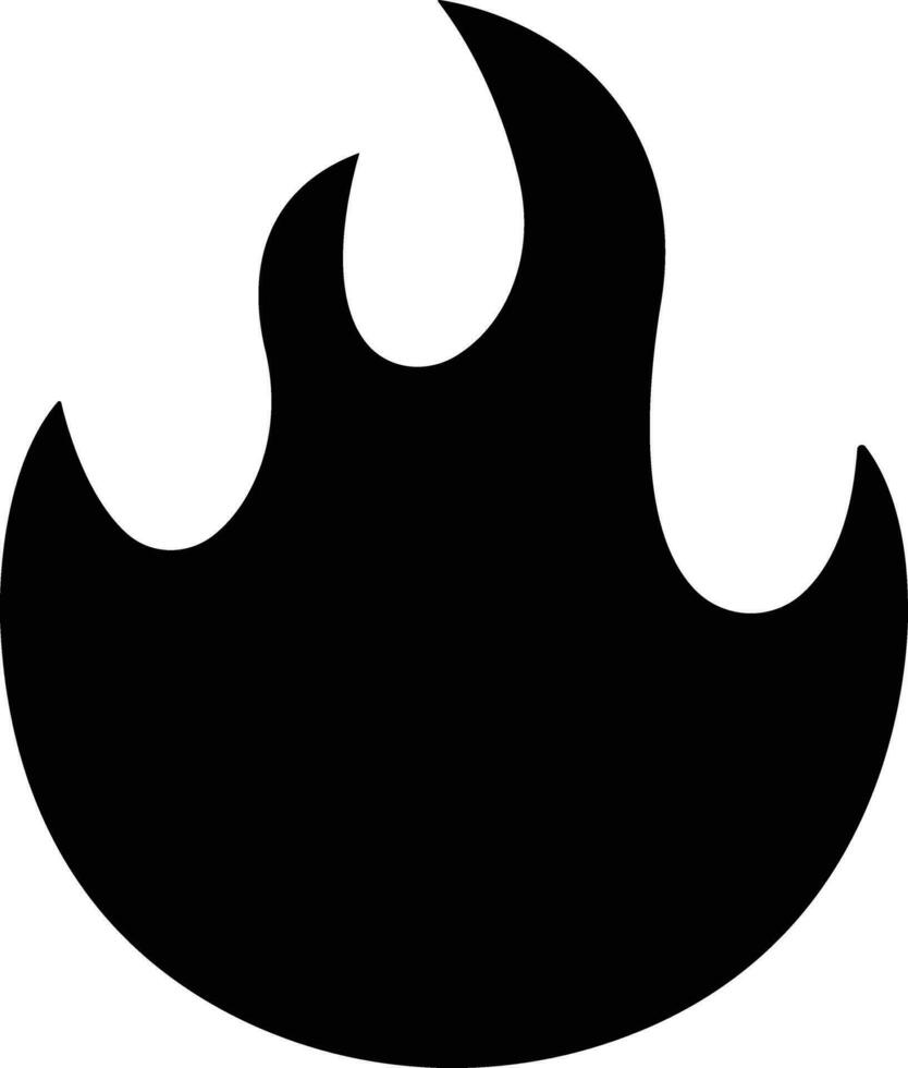 Fire icon in flat style. Fire flame symbol isolated on Bonfire silhouette logotype. Emergency Related Contains such Automated external defibrillator, Siren vector apps website
