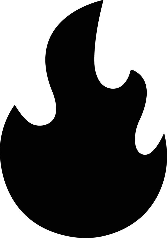 Fire icon in flat style. Fire flame symbol isolated on Bonfire silhouette logotype. Emergency Related Contains such Automated external defibrillator, Siren vector apps website