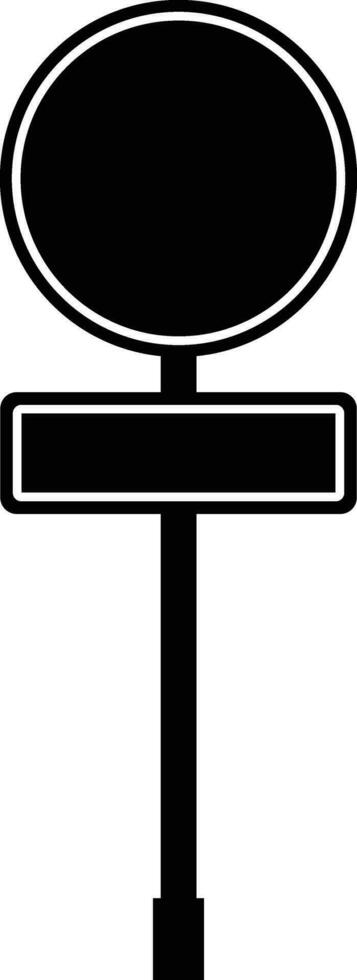 road sign icon in flat isolated on Mockup template for a text. Highway traffic blank plate Road sign in realistic style danger blank warning empty signs. vector for apps web