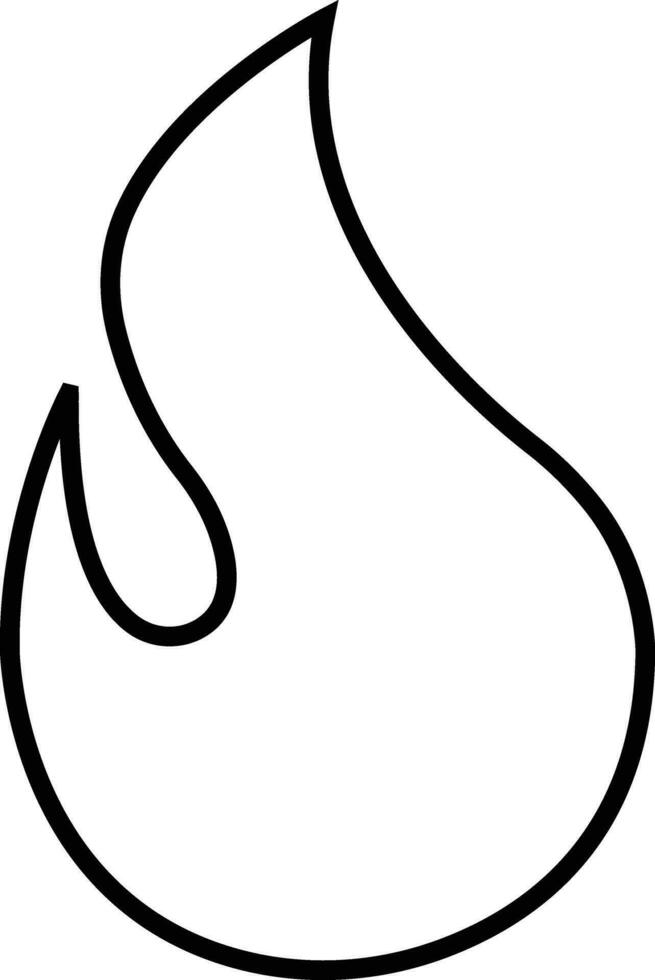 Fire icon in line style. Fire flame symbol isolated on Bonfire silhouette logotype. Emergency Related Contains such Automated external defibrillator, Siren vector apps website