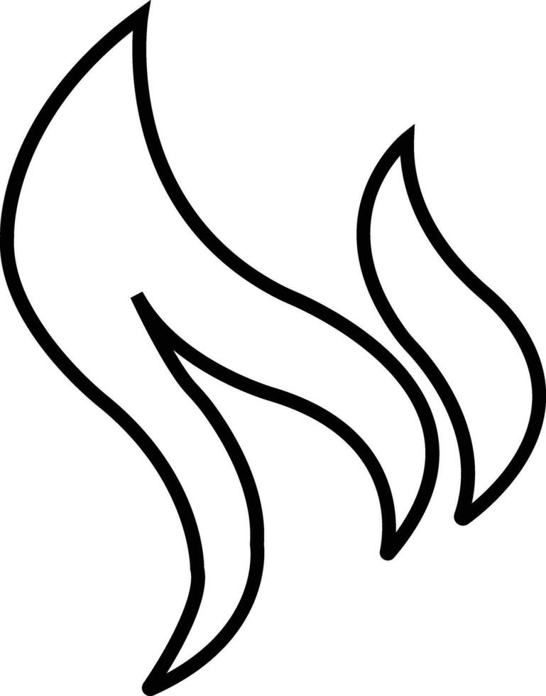 Fire icon in line style. Fire flame symbol isolated on Bonfire silhouette logotype. Emergency Related Contains such Automated external defibrillator, Siren vector apps website