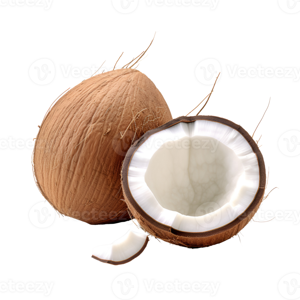 AI generated Coconut No Background Applicable to Any Context Perfect for Print on Demand png