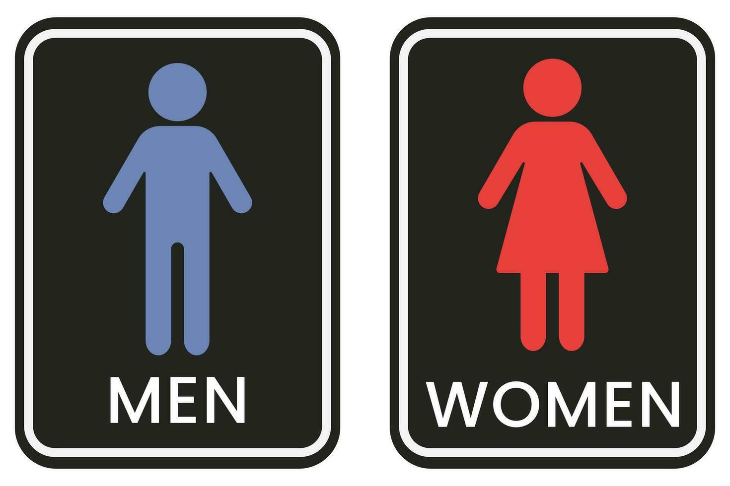 Restroom signs illustration isolated on white background. vector