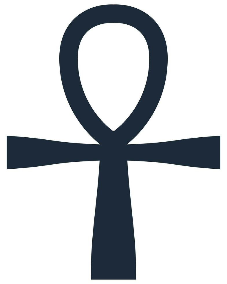 Coptic cross ankh navy color icon isolated on white background. vector