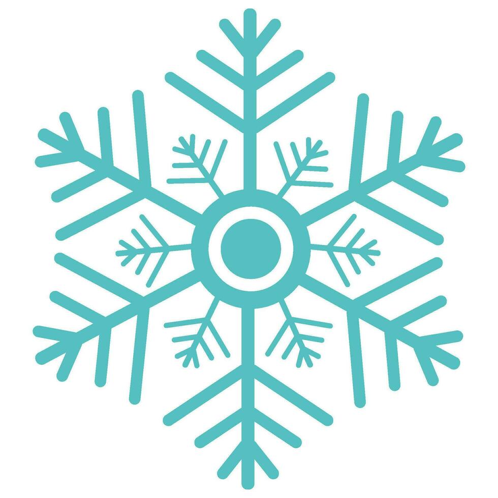 Snowflake icon in flat design style isolated on white background. vector