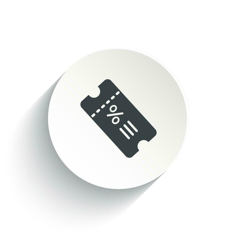 Ticket icon isolated on white background. vector