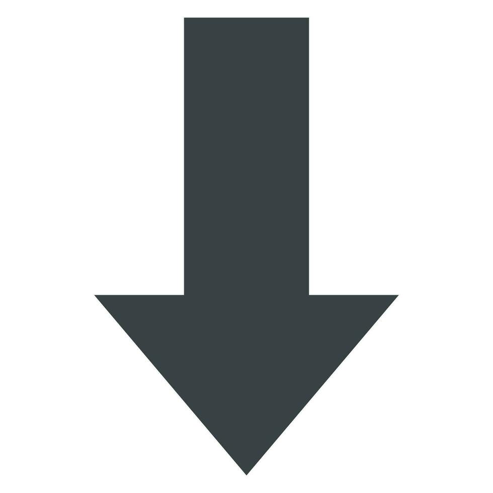 An icon down arrow vector