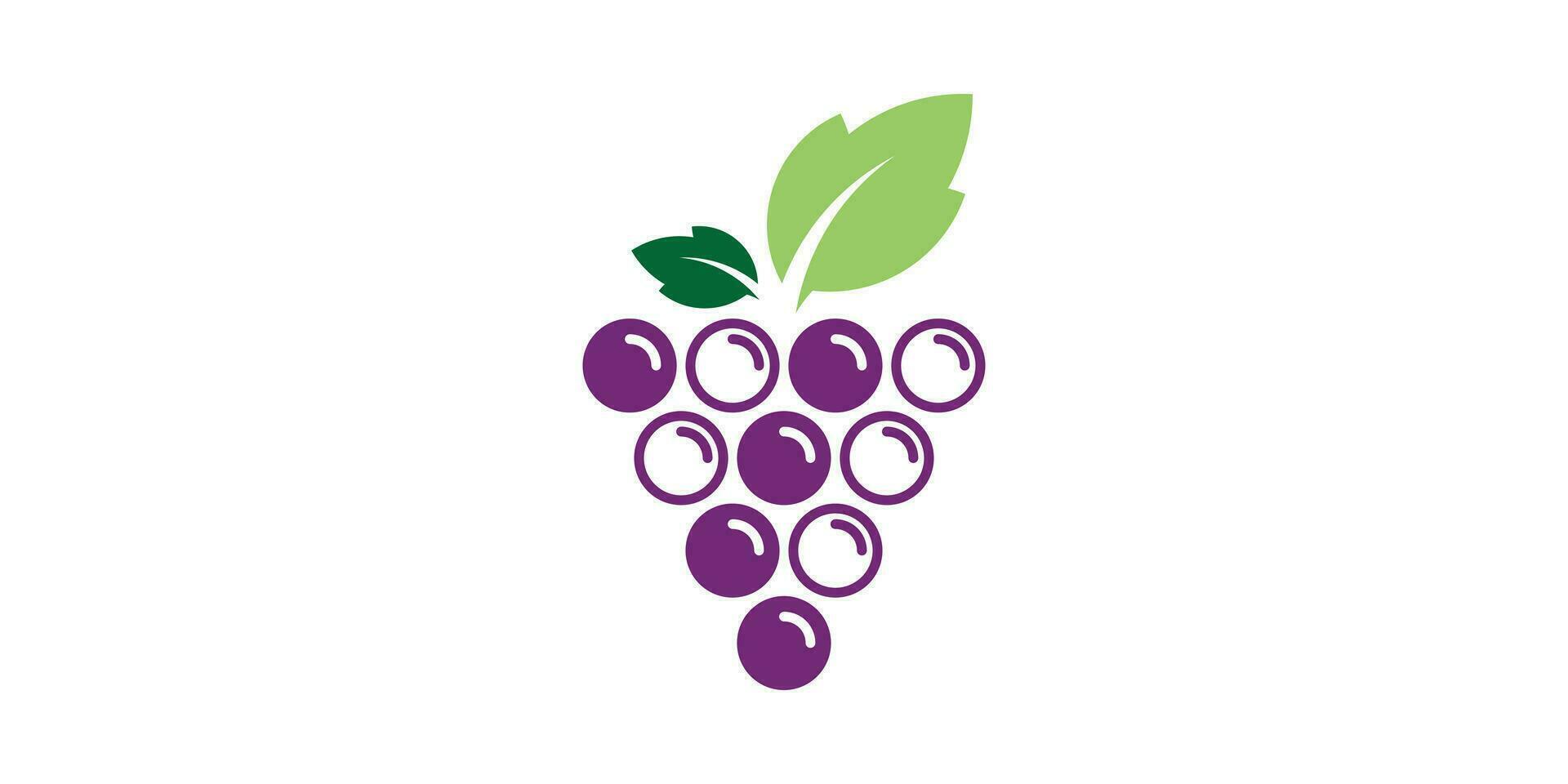 minimalist grape logo design, symbol, icon, vector. vector