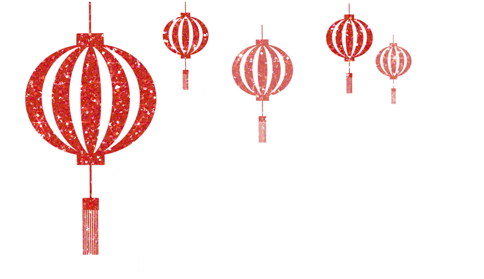 Red glitter Chinese lanterns background. asian new year lamps. Chinese new year. Design for decorating,background, wallpaper, illustration png