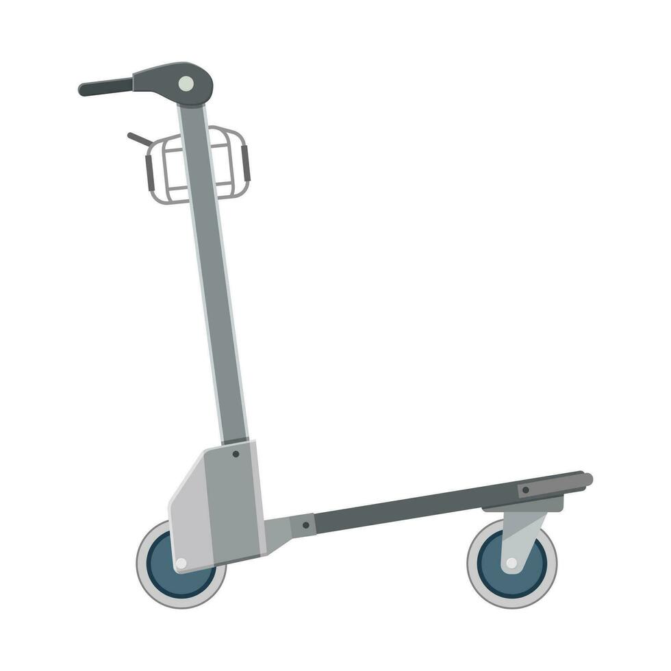 Luggage Trolley icon. Airport Luggage Cart. Vector illustration in flat style