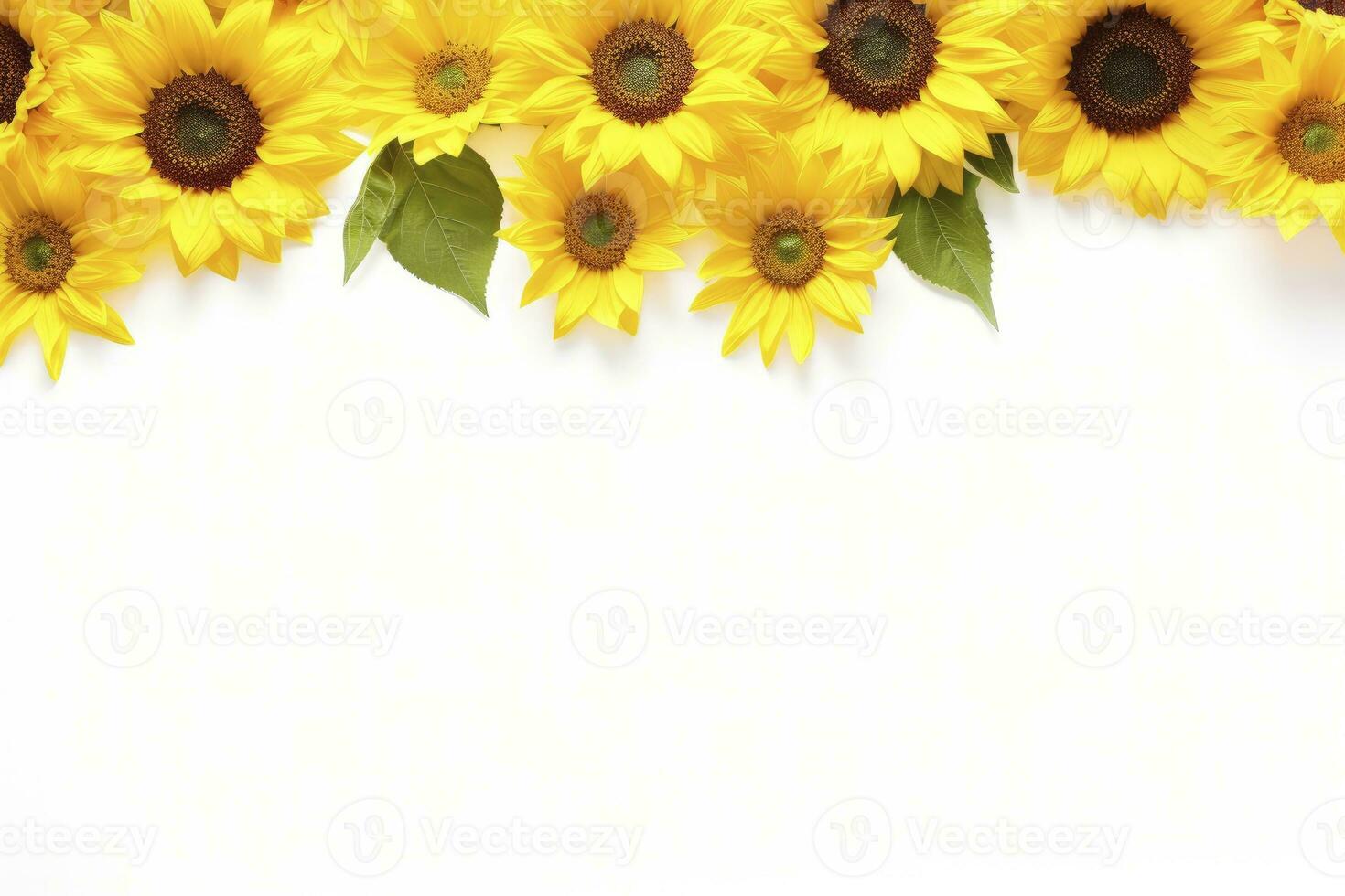 ai generado girasol antecedentes con Copiar forma. ai generado foto