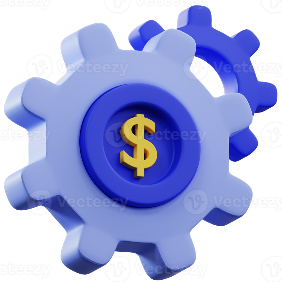 3d rendering management finance icon png