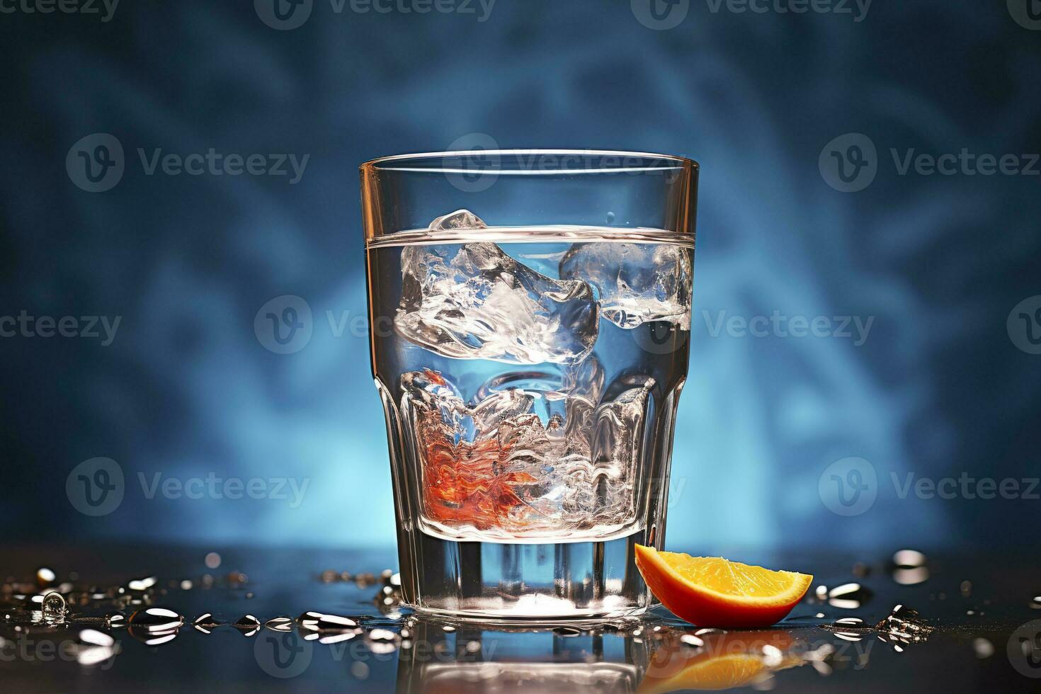 AI generated Concept of strong alcoholic drink. vodka drink. Generative AI photo