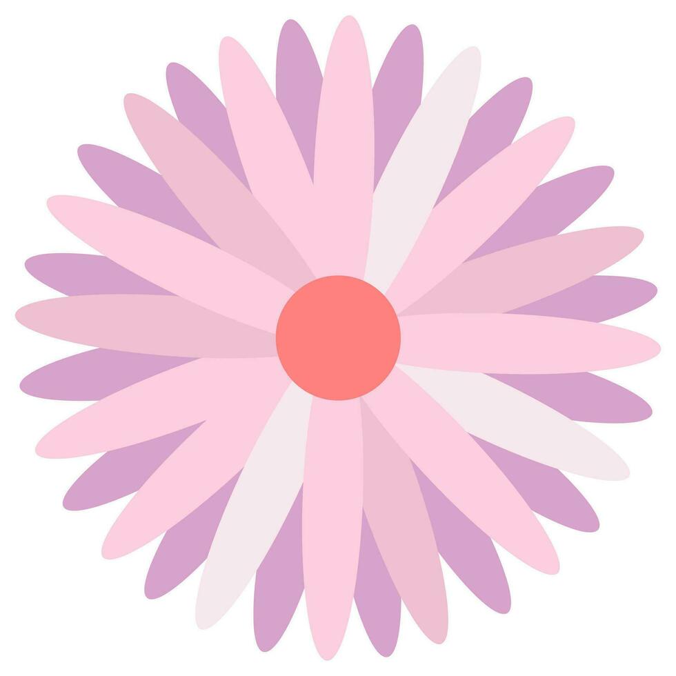 Flower flat icon isolated on white background. vector