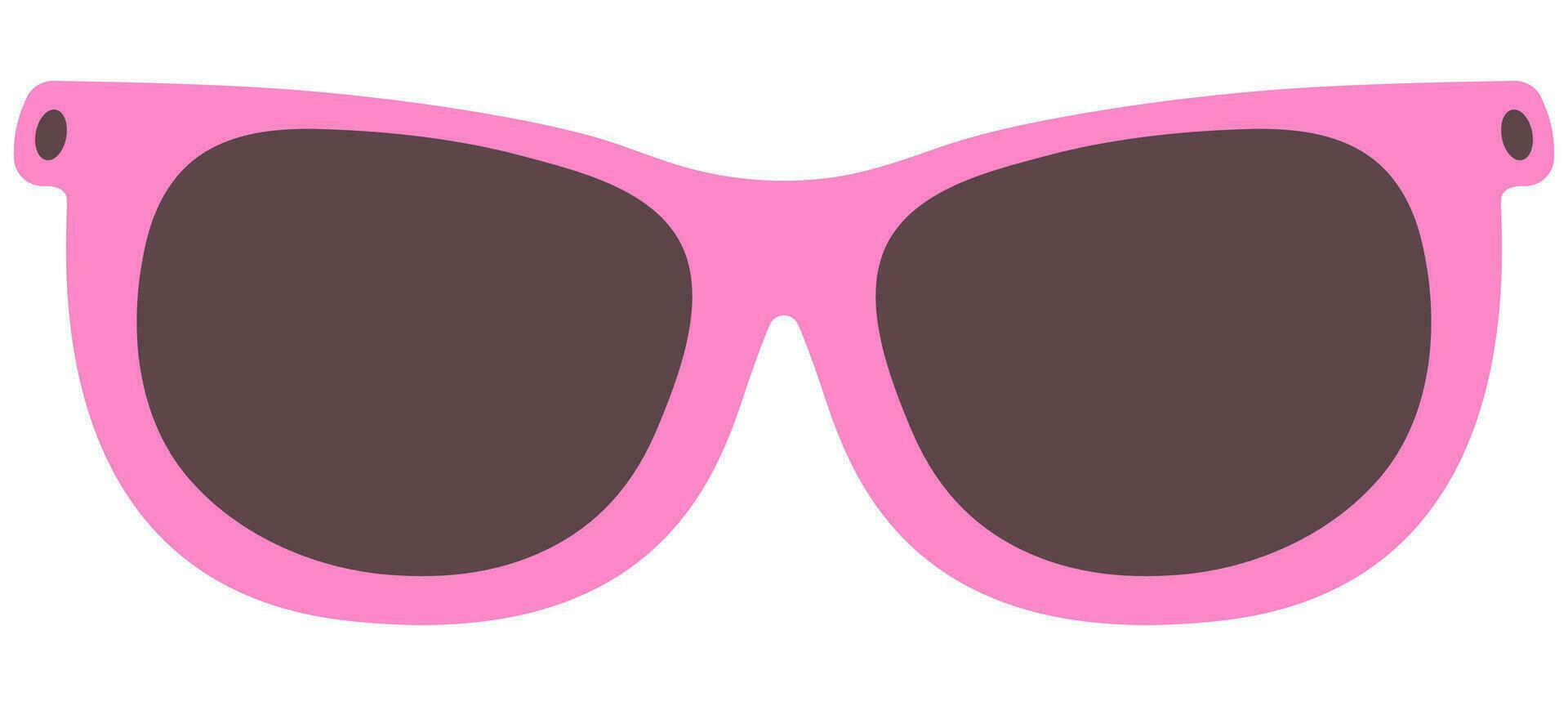 rosado Gafas de sol vector icono aislado en blanco antecedentes.