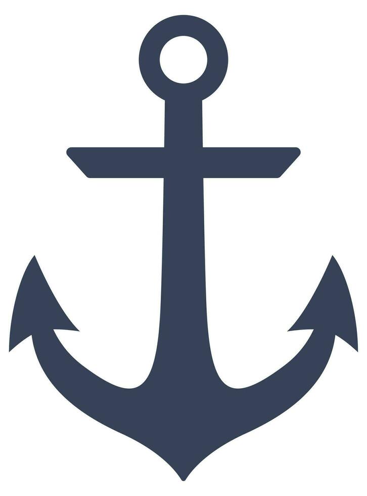 Anchor vector icon isolated on white background.