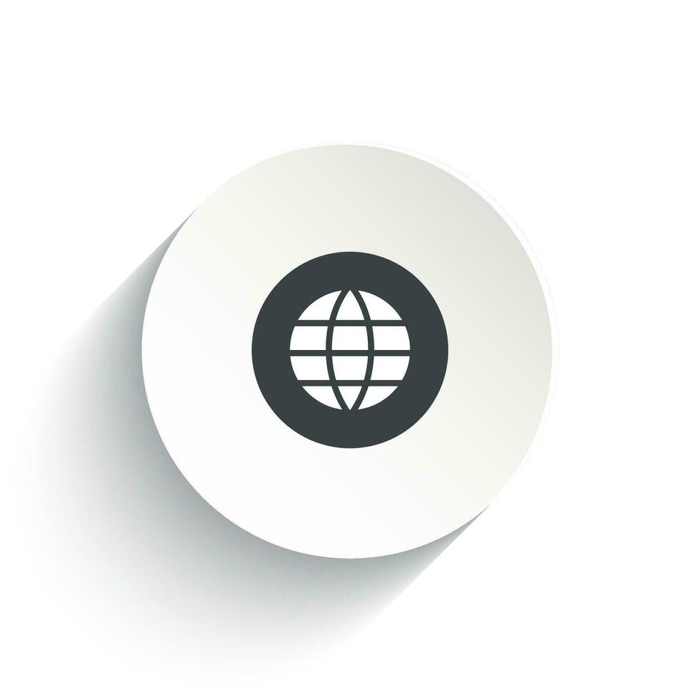 globo icono vector diseño modelo aislado en blanco antecedentes.