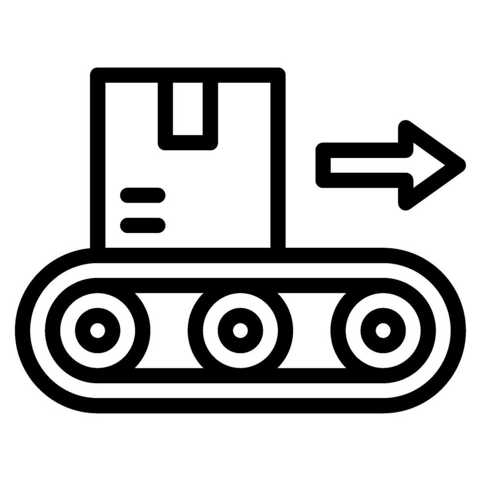 Logistic conveyor object vector illustration