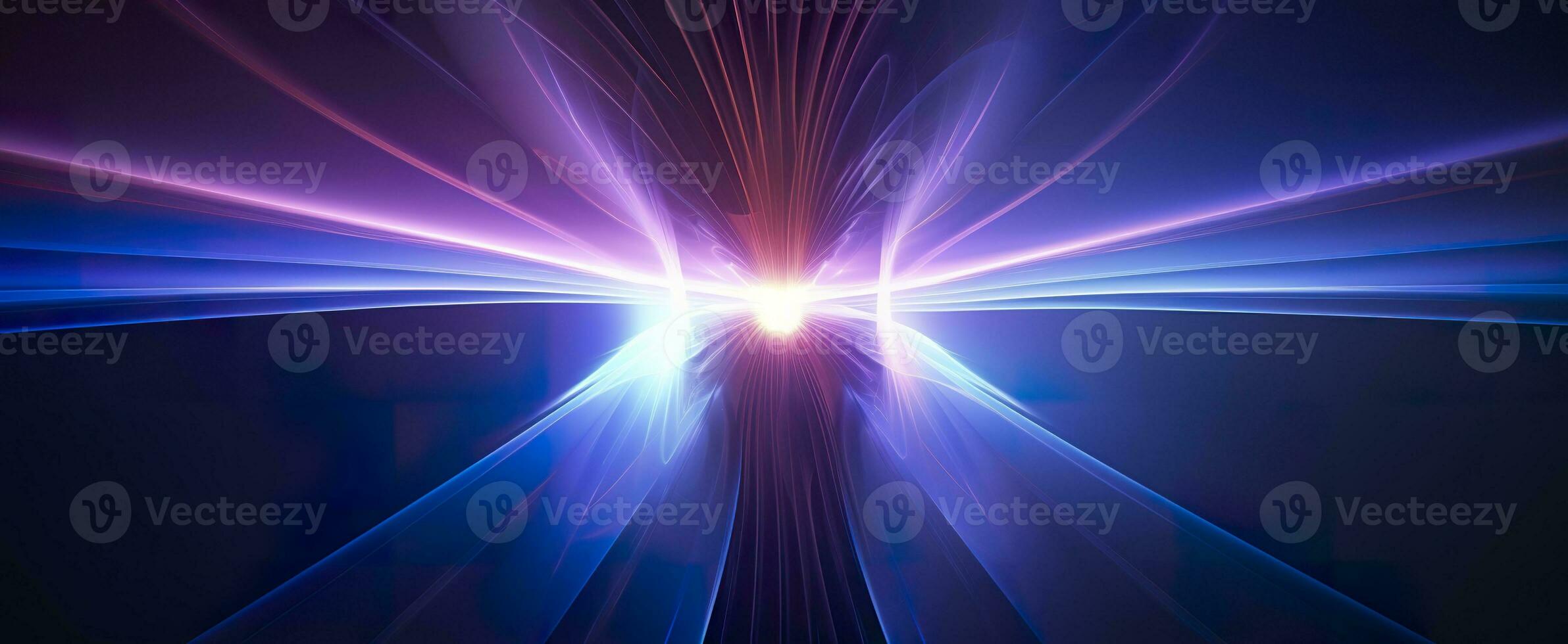 AI generated Neon colored glowing high energy singularity in space, 3D rendering. AI Generated photo