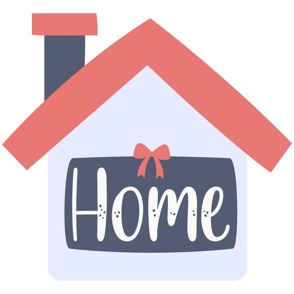 Flat home sign house isolated on white background. vector