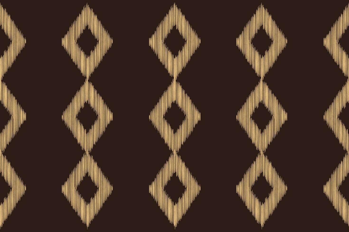 Ethnic Ikat fabric pattern geometric style.African Ikat embroidery brown Ethnic oriental pattern brown background. Abstract,vector,illustration.Texture,wallpaper,frame,decoration,carpet,motif. vector