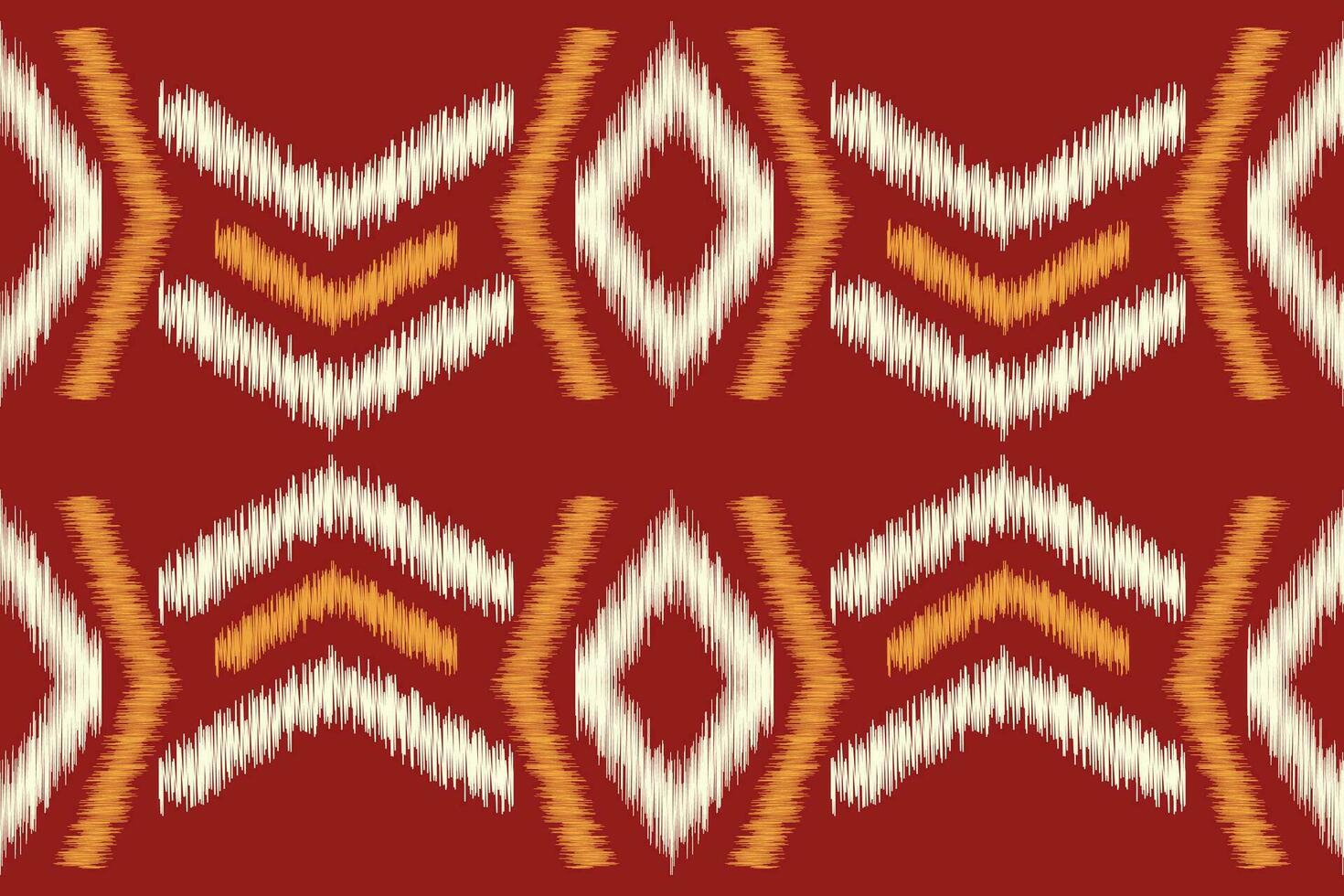 Ethnic Ikat fabric pattern geometric style.African Ikat embroidery Ethnic pattern red christmas day background. Abstract,vector,illustration.Texture,clothing,frame,decoration,motif. vector