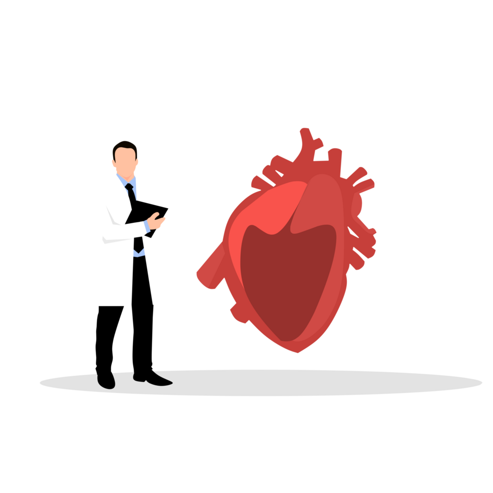 a doctor doing examination for a heart png