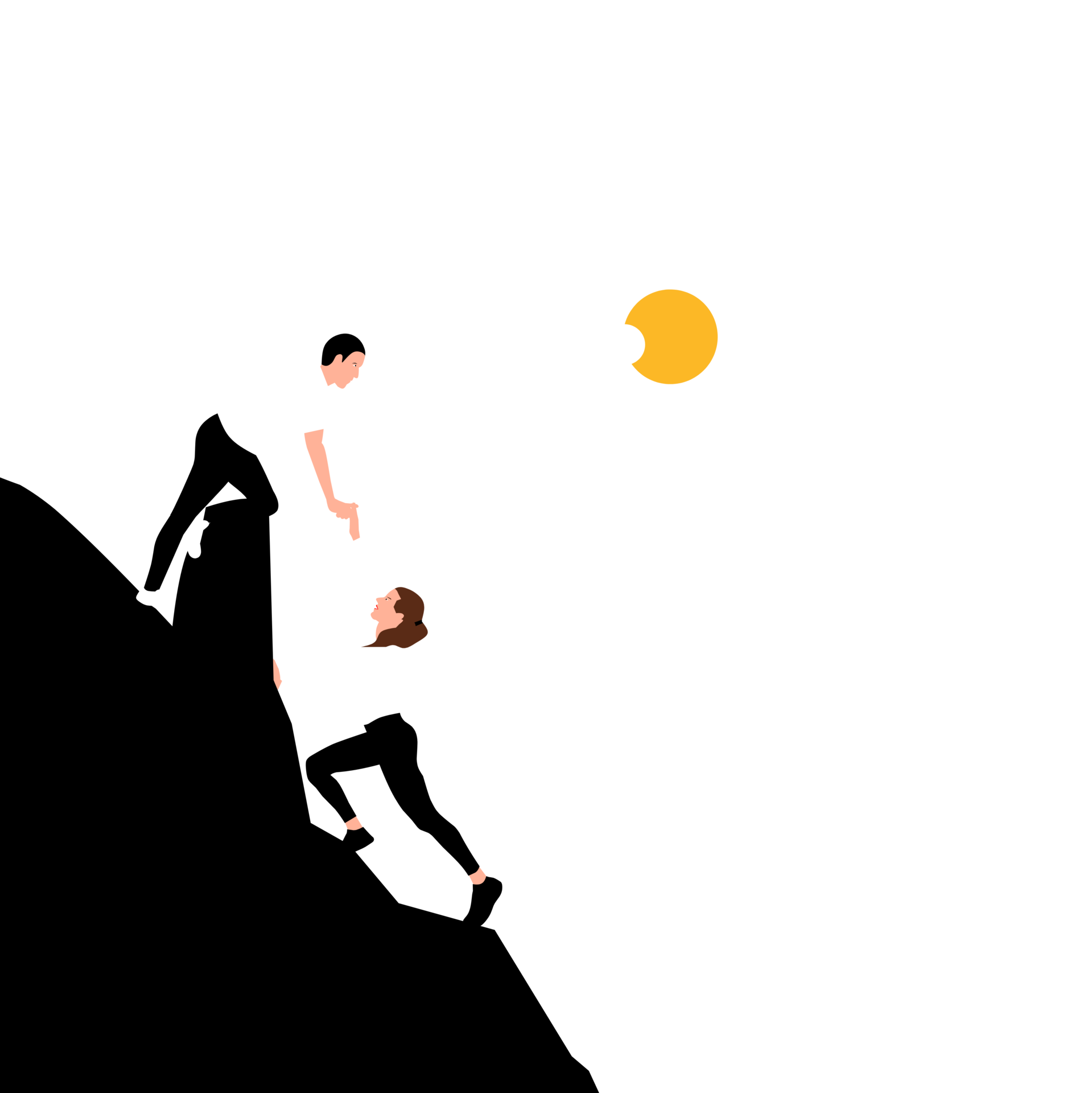 man and woman climbing the mountain to reach the top 35886215 PNG