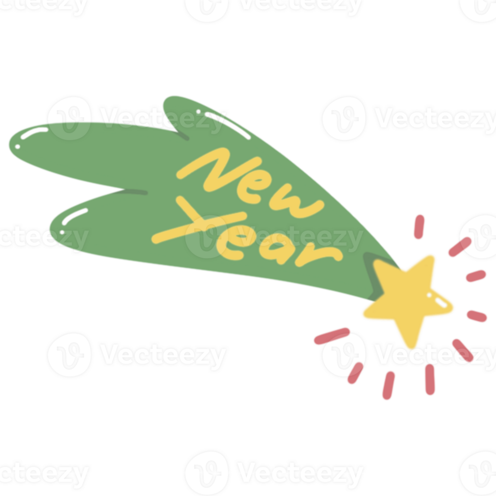 New Year Star Element png