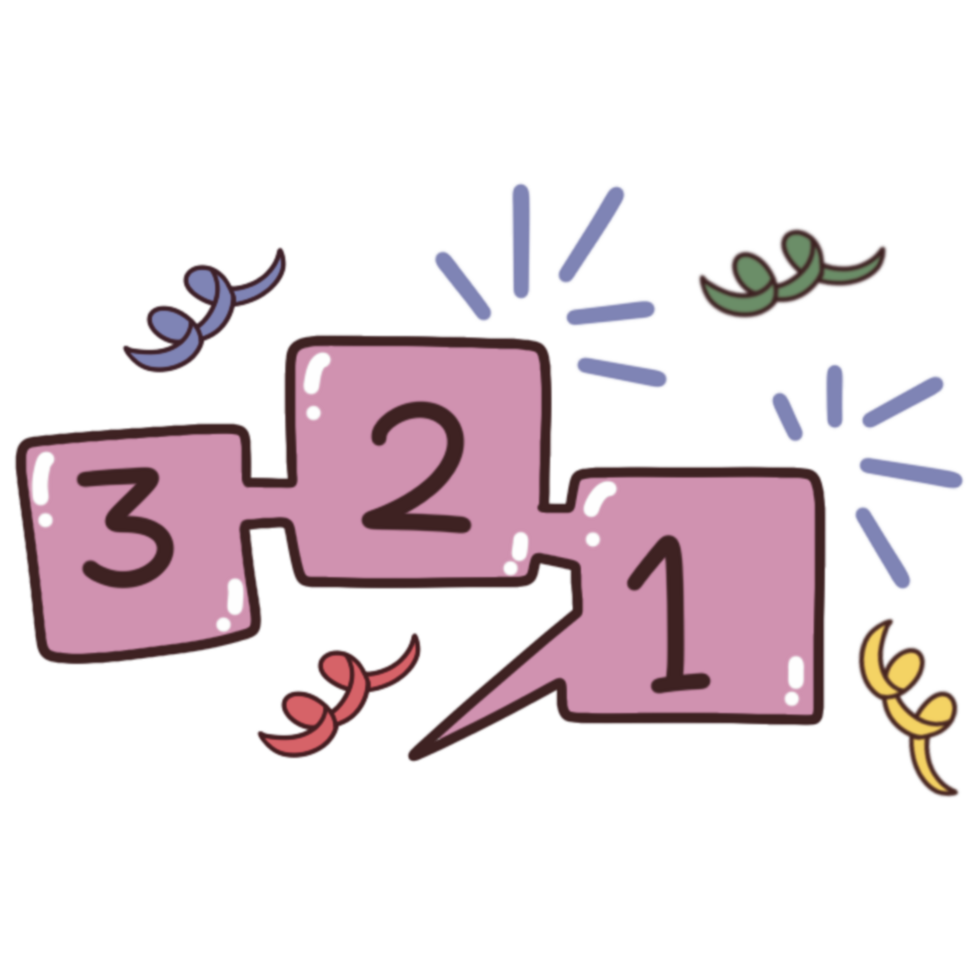 new year countdown element celebration png