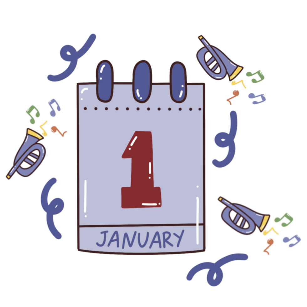 new year calendar element png