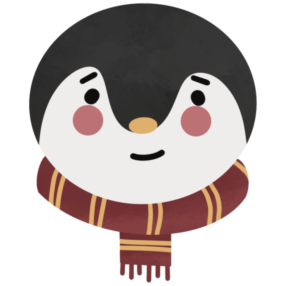 Cute Christmas penguin png