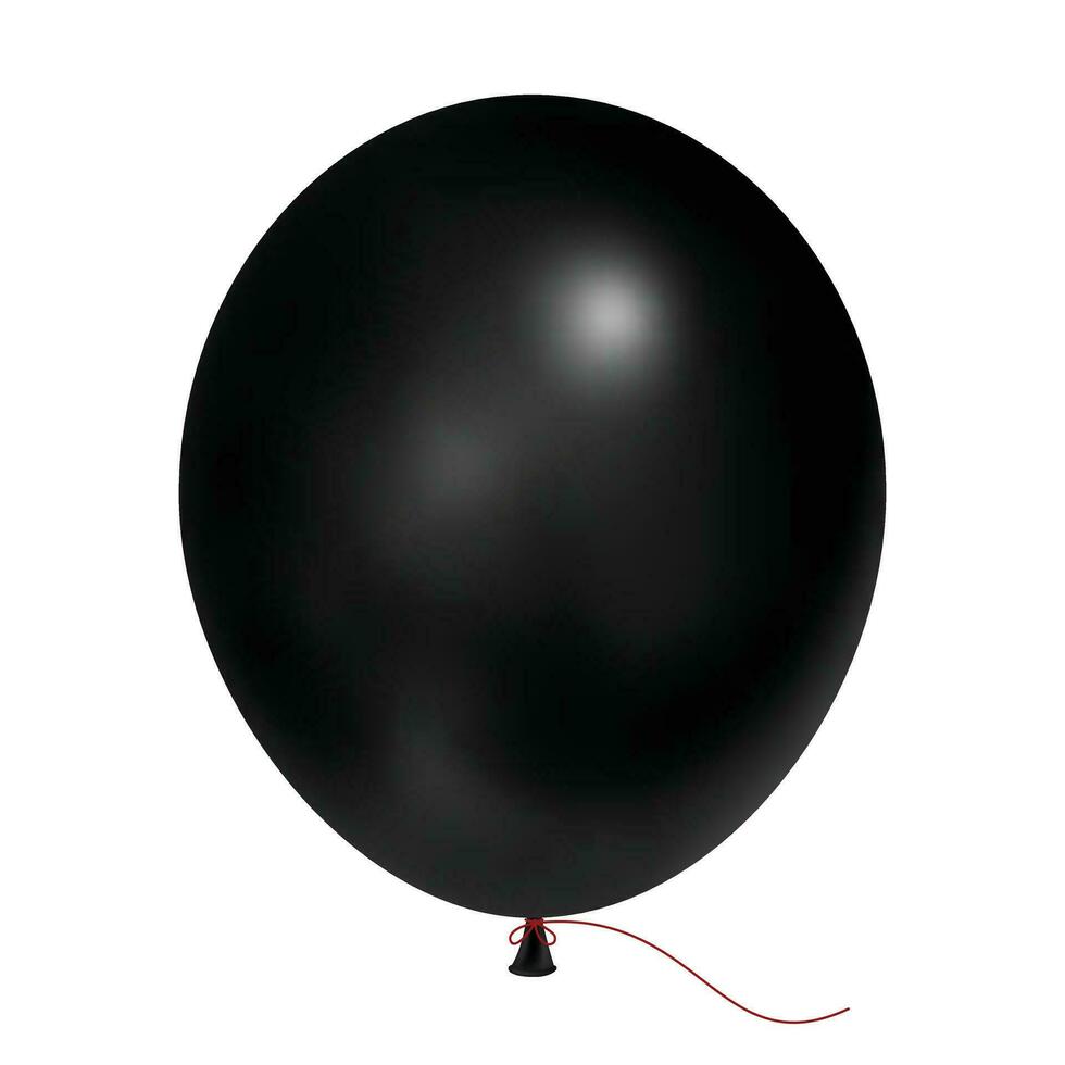 negro globo aislado en blanco antecedentes. vector 3d ilustración.