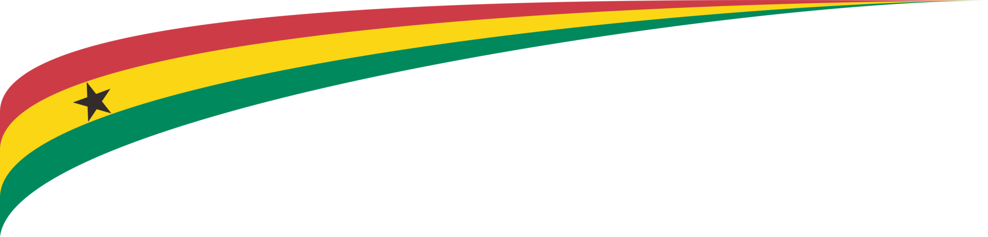 ghana flagga band form png